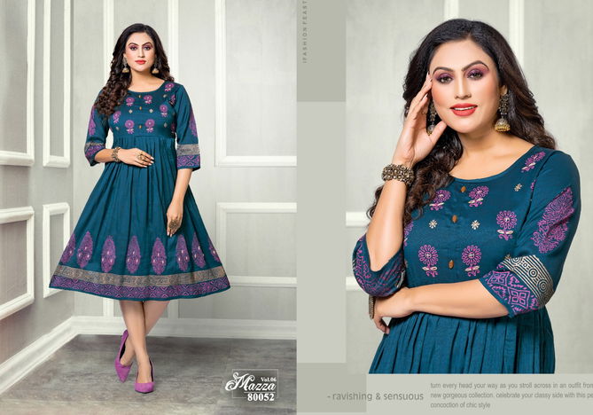 Mayra Maaza 6 Ethnic Wear Wholesale Anarkali Kurti Catalog
